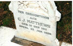 MATTHEWS G.J. 1911-1929
