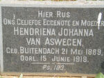 ASWEGEN Hendriena Johanna, van nee BUITENDACH 1889-1918
