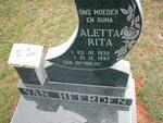 HEERDEN Aletta Rita, van nee REYNOLDS 1932-1997