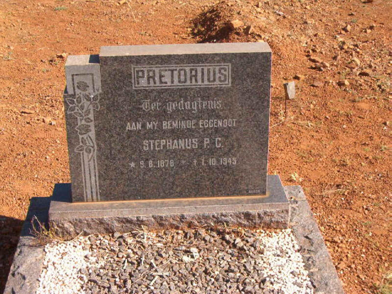 PRETORIUS Stephanus P.C. 1878-1945