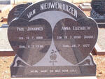 NIEUWENHUIZEN Paul Johannes, van 1889-1956 & Anna Elizabeth ROODT 1890-1977