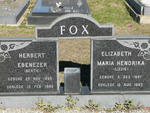 FOX Herbert Ebenezer 1899-1980 & Elizabeth Maria Hendrika 1897-1982
