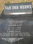 MERWE Johan, van der 1950-2007