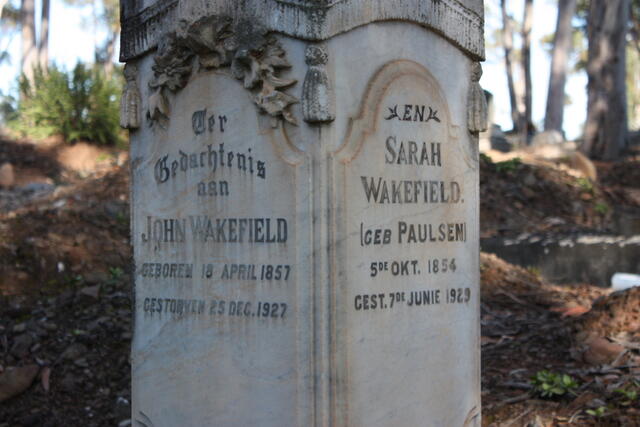 WAKEFIELD John 1857-1927 & PAULSEN Sarah 1854-1929