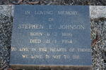 JOHNSON Stephen E. 1886-1964 