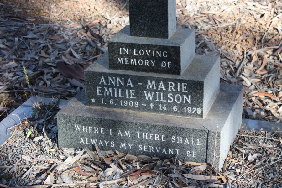WILSON Anna-Marie Emily 1909-1978