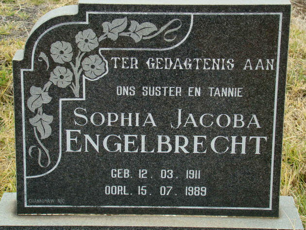 ENGELBRECHT Sophia Jacoba 1911-1989