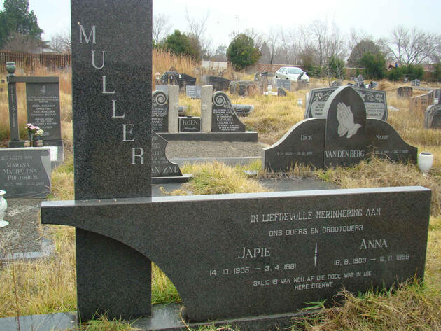 MULLER Japie 1905-1981 & Anna 1909-1998