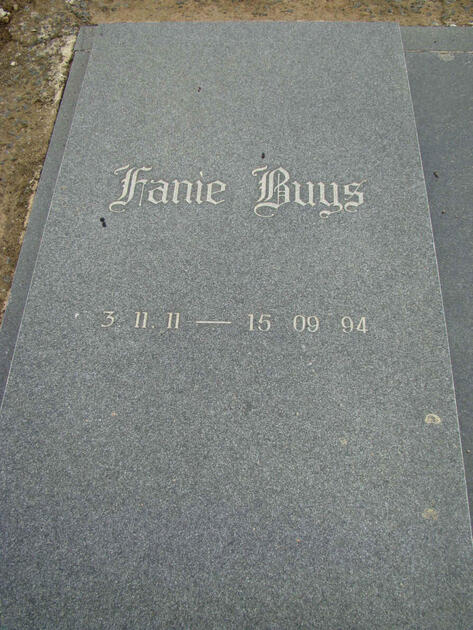 BUYS Fanie 1911-1994