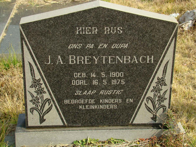 BREYTENBACH J.A. 1900-1975
