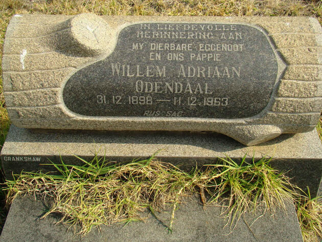 ODENDAAL Willem Adriaan 1898-1963