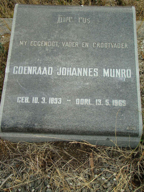 MUNROE Coenraad Johannes 1893-1965