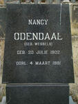 ODENDAAL Nancy nee WESSELS 1902-1991