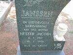 JANSSEN Hester Jacoba 1917-1968