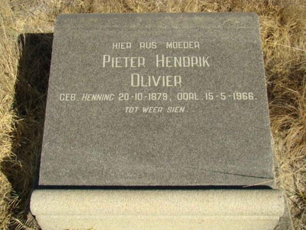 OLIVIER Pieter Hendrik nee HENNING 1879-1966