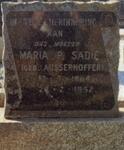 SADIE Maria Petronella nee AUSSERHOFFER 1864-1952