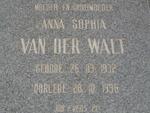 WALT Anna Sophia, van der 1932-1996