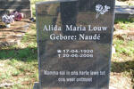 LOUW Alida Maria nee NAUDÉ 1920-2006
