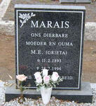 MARAIS M.E. 1893-1996