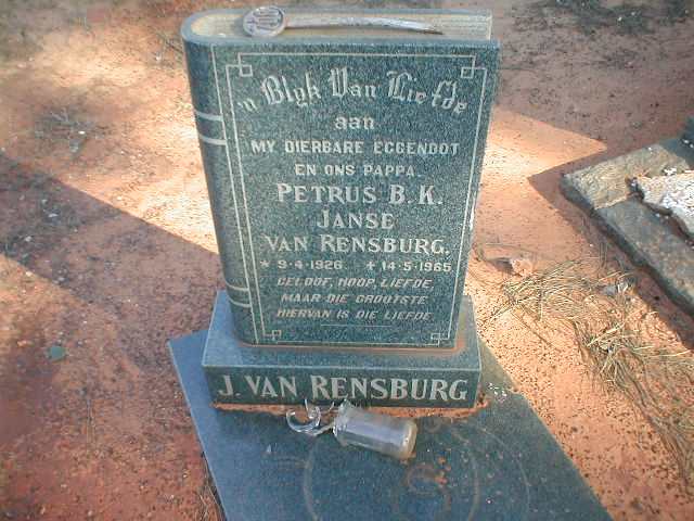 RENSBURG Petrus B.K., Janse van 1926-1965