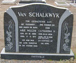 SCHALKWYK Arie Willem, van 1896-1971 & Catharina H. DE KLERK 1908-1996
