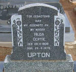 UPTON Hilda Gertie 1939-1975