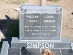 SIMPSON William Henry 1908-1984 & Louisa Medeline 1915-2007