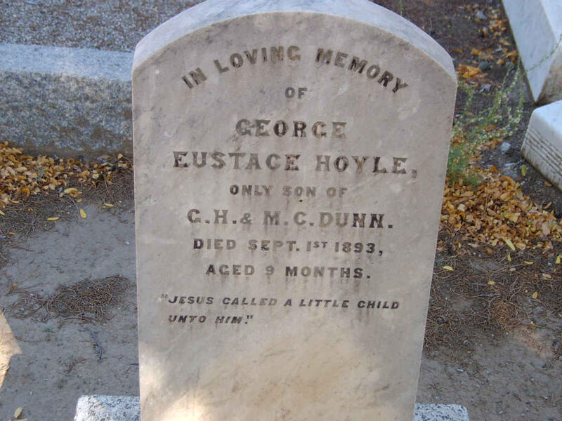 DUNN George Eustace Hoyle -1893