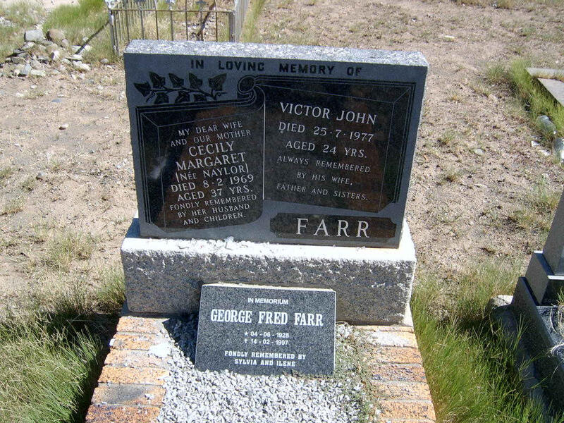 FARR George Fred 1928-1997 & Cecily Margaret NAYLOR -1969 :: FARR Victor John -1977