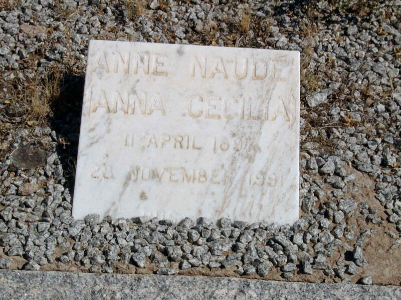 NAUDE Anna Cecilia 1897-1991