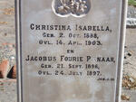 PIENAAR Jacobus Fourie 1896-1897 :: PIENAAR Christina Isabella 1888-1903