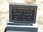 LOUW Anna 1922-1923