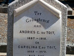 TOIT Andries G., du 1887-1918 & Carolina E. 1888-1978
