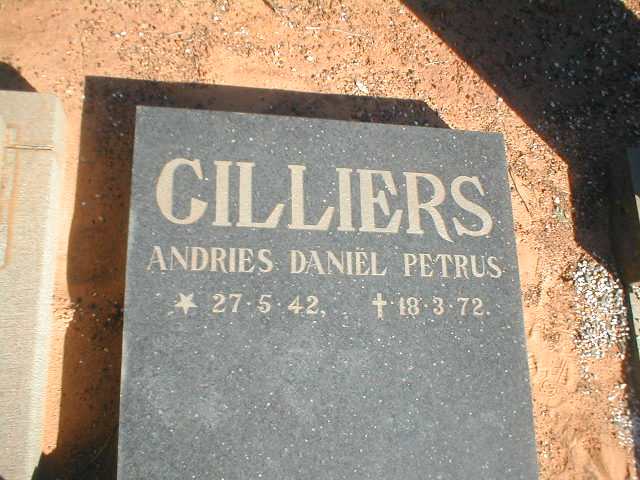 CILLIERS Andries Daniel Petrus 1942-1972