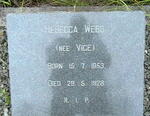 WEBB Rebecca nee VICE 1853-1928