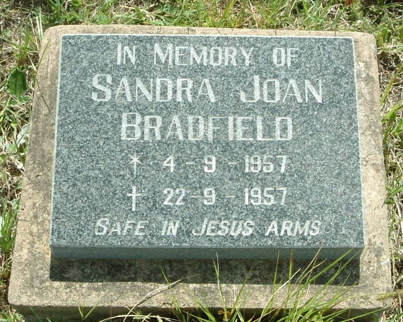 BRADFIELD Sandra Joan 1957-1957