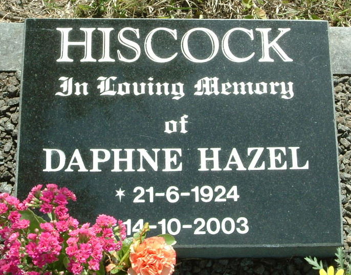 HISCOCK Daphne Hazel 1924-2003