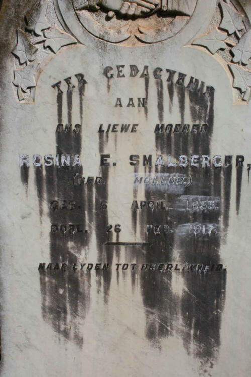 SMALBERGER Rosina E. neé MULLER 1835-1917