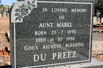 PREEZ Mabel, du 1892-1986