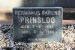 PRINSLOO Hermanus Barend 1892-1980