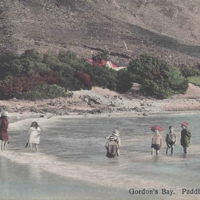 Gordon's Bay, Paddling, postal cancellation 1909
