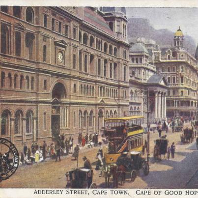 Adderley Street Cape Town Cape of Good Hope postal cancellation 1910
