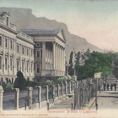 Government Avenue Cape Town, postal cancellation 1910