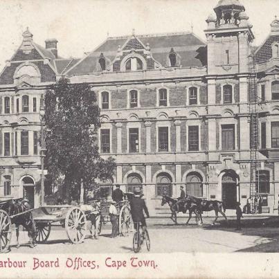 Cape Town.The Harbour Board Offices, postal cancellation 1907