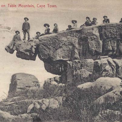 Rock on Table Mountain, postal cancellation 1910