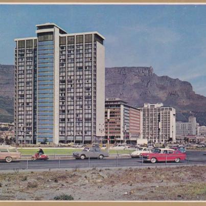 Cape Town, Reclaimed foreshore with the 26 storey building which was the highest in Africa