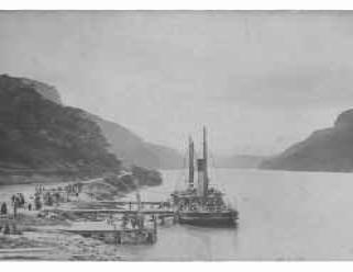 Port St Johns - Coaster tied up to the jetty