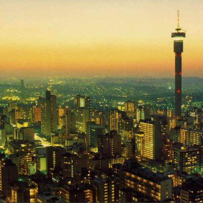 Evening view over Hillbrow South Africa