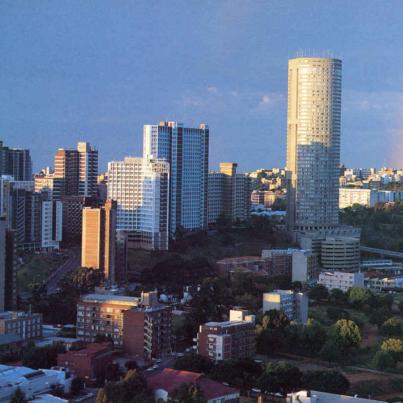 View of highrise flat of Berea Johannesburg