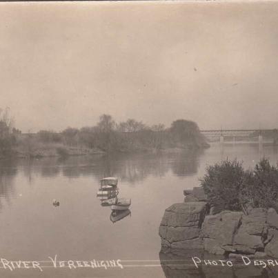 VEREENIGING - railway bridge over VAAL River, 1911-1920